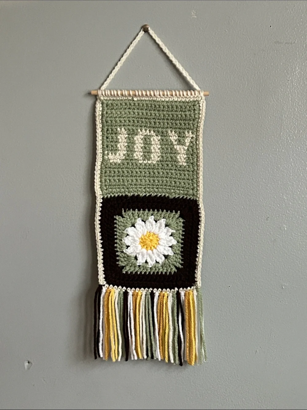 Joy Wall Tapestry Art- Handcrafted CreativelyM Original
